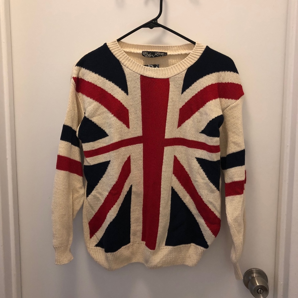 Pink Collection British Flag Jack Union Sweater